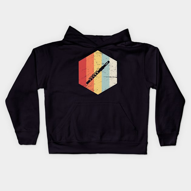 Retro Flute Icon Kids Hoodie by MeatMan